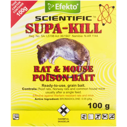 Scientific SUPA-KILL Rat & Mouse Granular Poison 100g