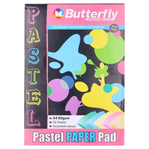 Butterfly Pastel Paper Pad 50 Sheets