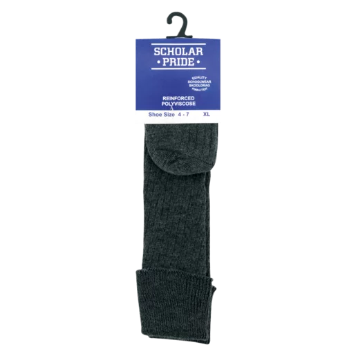 Scholar Pride Boys Grey Polyviscose Socks Extra Large