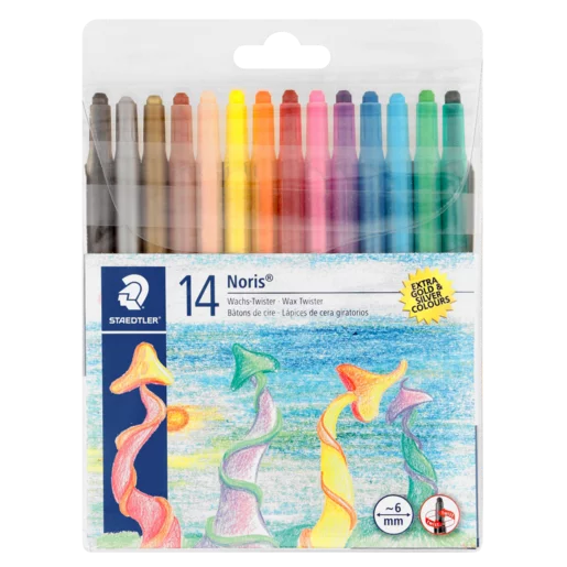 Staedtler Noris Retractable Wax Crayons 14-Pack