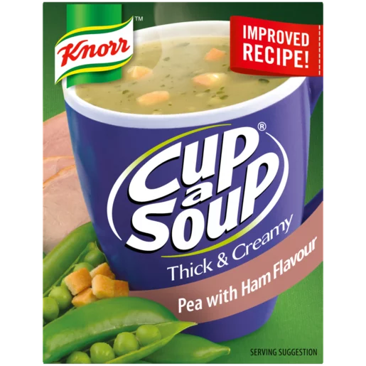 Knorr Cup-a-Soup Thick & Creamy Pea With Ham Instant Soup 3 x 31g