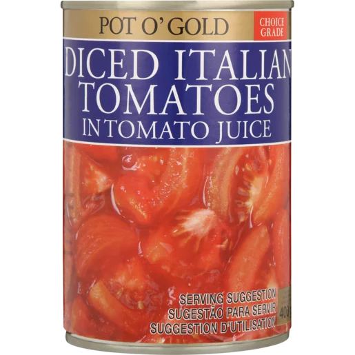 Pot O' Gold Diced Italian Tomatoes In Juice 400g