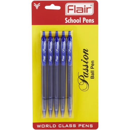 Flair Blue Ballpoint Pens 1.0mm 5-Pack