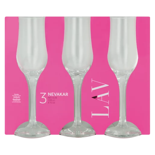 LAV Nevakar Flute Glass Set 3 Piece