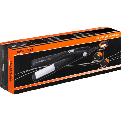 Essentials Black Broad Plate Hair Straightener