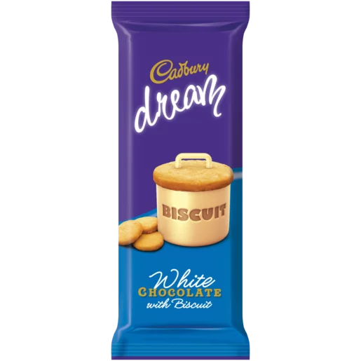 Cadbury Dream Biscuit White Chocolate Slab 80g
