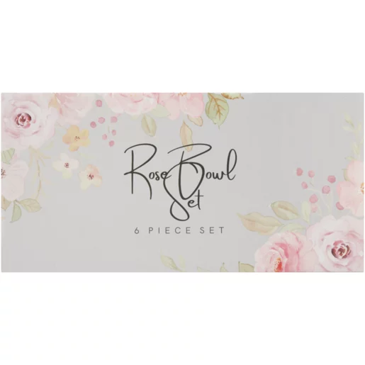 Dessert Rose Bowl Set 6 Piece