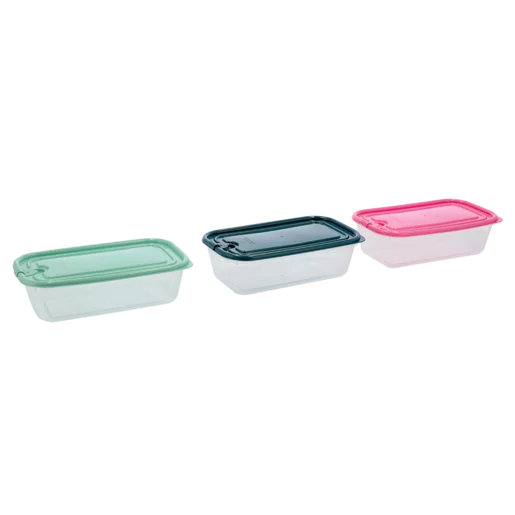 Home Discovery Airtight Rectangular Container Set 3 x 600ml