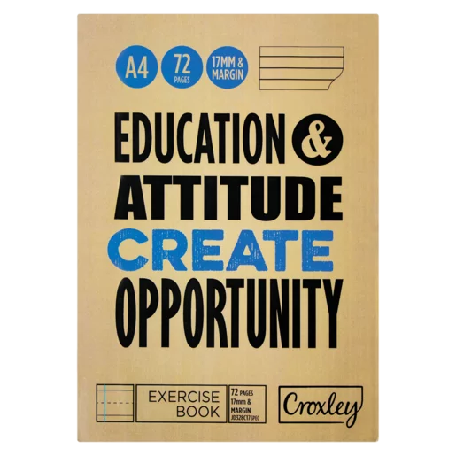 Croxley A4 17mm & Margin Speckled Exercise Book 72 Pages