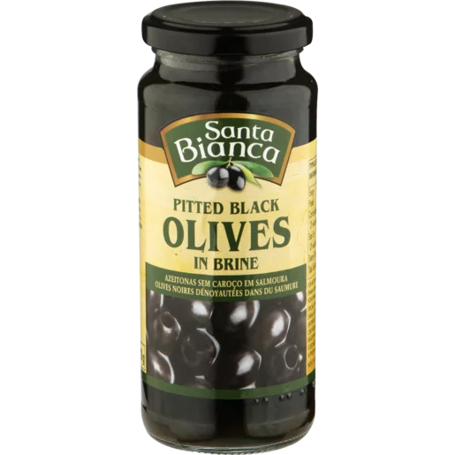 Santa Bianca Pitted Black Olives 335g