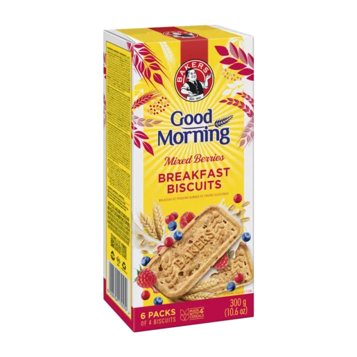 Bakers Good Morning Mixed Berries Flavoured Breakfast Biscuits 300g