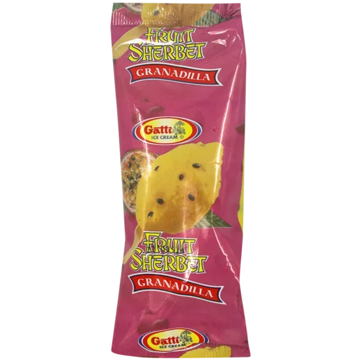 Gatti Ice Cream Granadilla Flavoured Fruit Sherbet Ice Lolly
