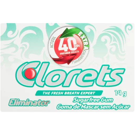 Clorets Eliminator Sugarfree Gum 10 Pack