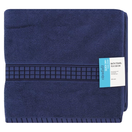 Essentials Navy Bath Towel 70 x 130cm