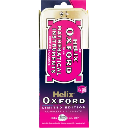Helix Oxford Pink Mathematical Instruments Set