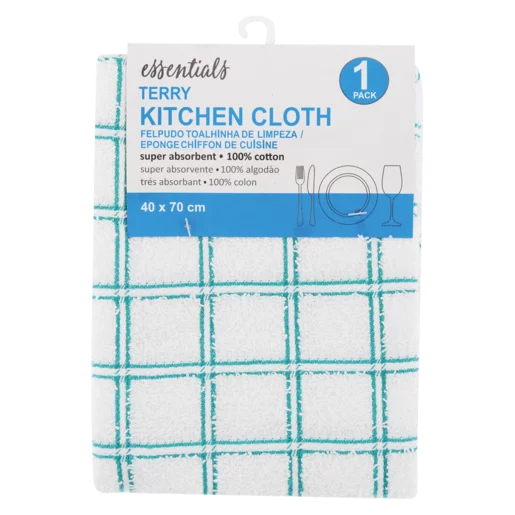 Essentials Terry Zorra Kitchen Cloth 40 x 70cm (Colour May Vary)