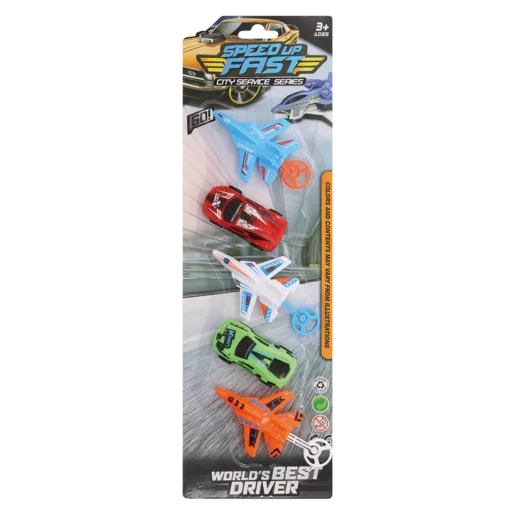 Speed Up Fast City Service Series Vehicle & Plane Set 5 Pack