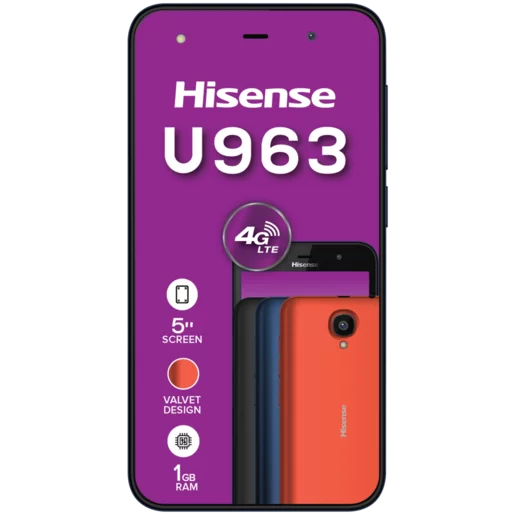 Hisense U963 Blue Dual Sim Smartphone 5″ Cellphone 8GB