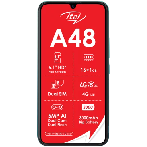 itel A48 Graduation Green Dual Sim Cellphone 6.1-inch 16GB (Vodacom)