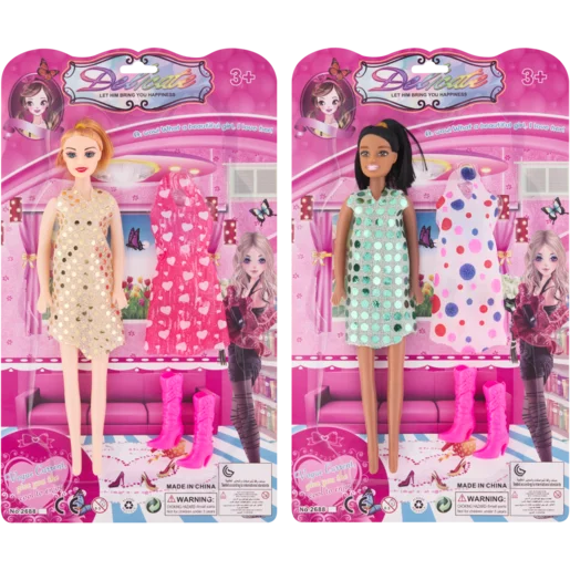 Delicate Doll With Boots (Type May Vary)