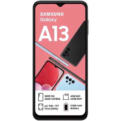 Samsung Galaxy A13 Black Dual SIM Smartphone Cellphone 64GB