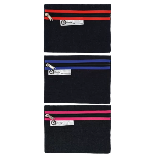 Denim Trefoil Pencil Bag 22cm (Colour May Vary)