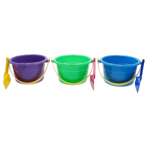 Zeus Round Beach Bucket with Spade (Colour May Vary)