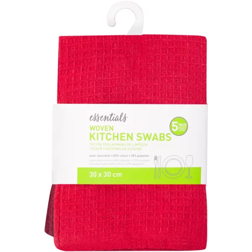Essentials Woven Kitchen Swabs 5 Pack