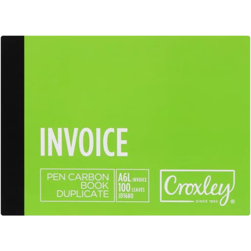 Croxley A6 JF16BO Pen Carbon Invoice Book 100 Leaves