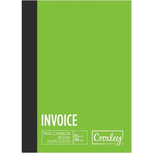 Croxley A5 Pen Carbon Invoice Book 100 Leaves