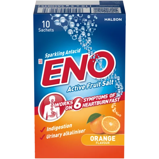 ENO Orange Flavour Active Fruit Salt 10 x 5g