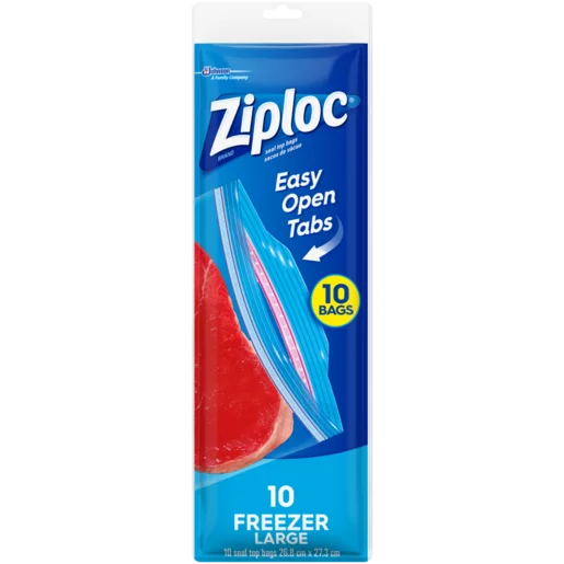 Ziploc Transparent Large Freezer Bags 10 Pack