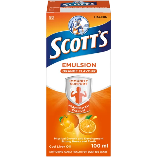 Scott’s Orange Flavour Emulsion Cod Liver Oil 100ml