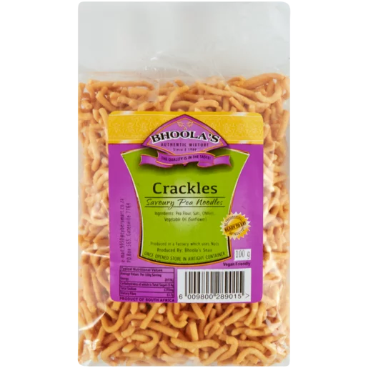 Bhoola's Crackles Savoury Pea Noodles 100g