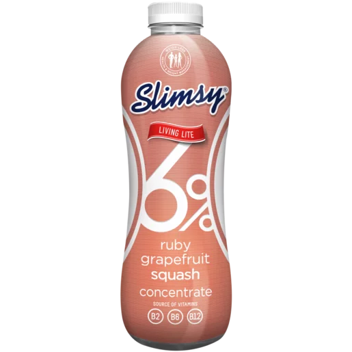 Slimsy Ruby Grapefruit 6% Squash Concentrate 1L
