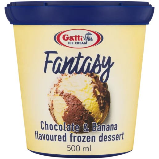 Gatti Ice Cream Fantasy Chocolate & Banana Flavoured Frozen Dessert 500ml