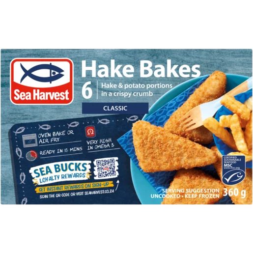 Sea Harvest Classic Frozen Hake Bakes 360g