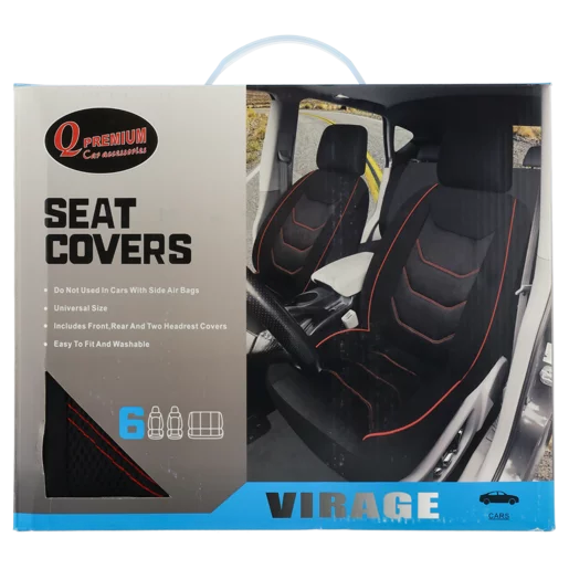 Q Premium Virage Car Seat Cover Set 6 Piece