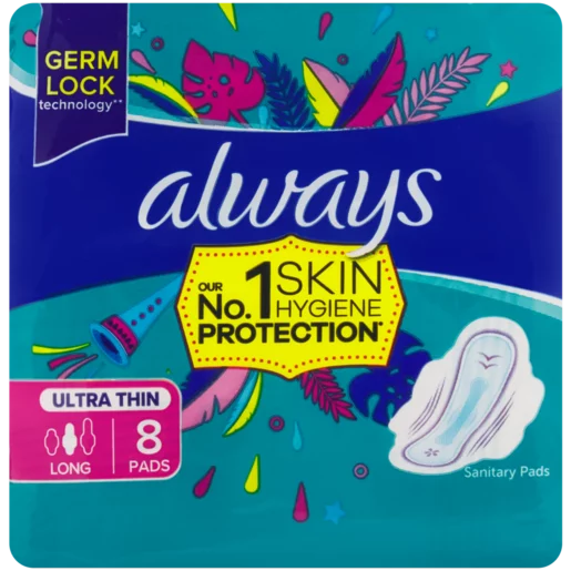 Always Long Ultra Thin Sanitary Pads 8 Pack