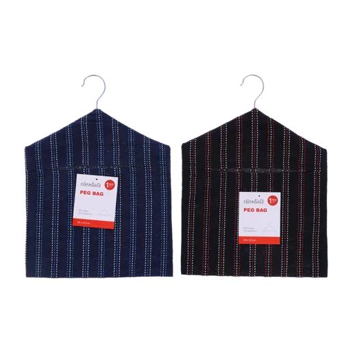 Essentials Jacquard Peg Bag 28 x 32cm (Colour May Vary)