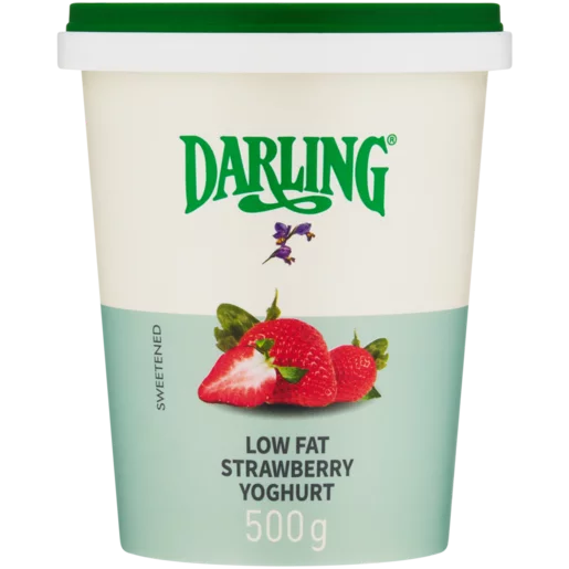 Darling Strawberry Flavoured Low Fat Yoghurt 500g
