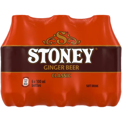 Stoney Classic Ginger Beer Soft Drink 6 x 300ml