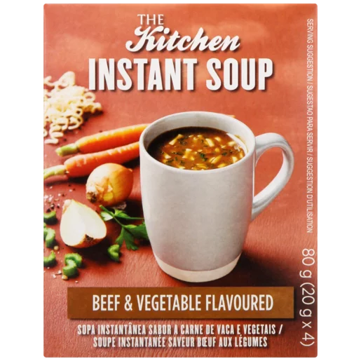 The Kitchen Beef & Vegetable Flavoured Instant Soup 3 Pack 80g