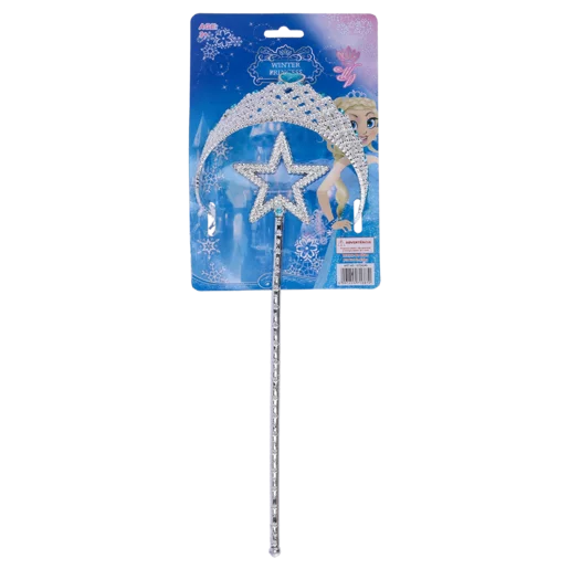 Winter Princess Silver Wand & Crown Beauty Set