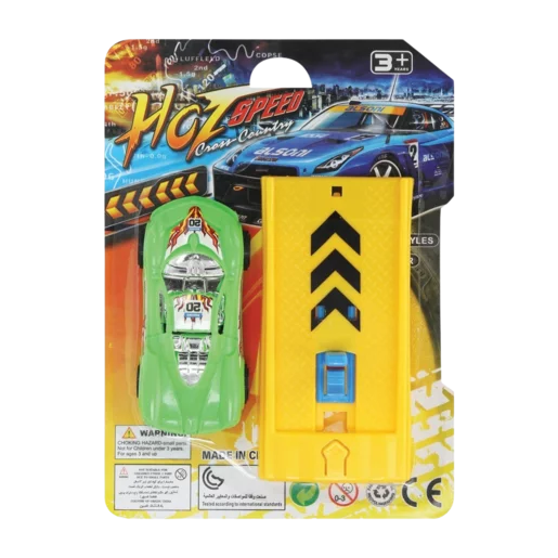 Hot Speed Car With Launcher 2 Piece (Type May Vary)
