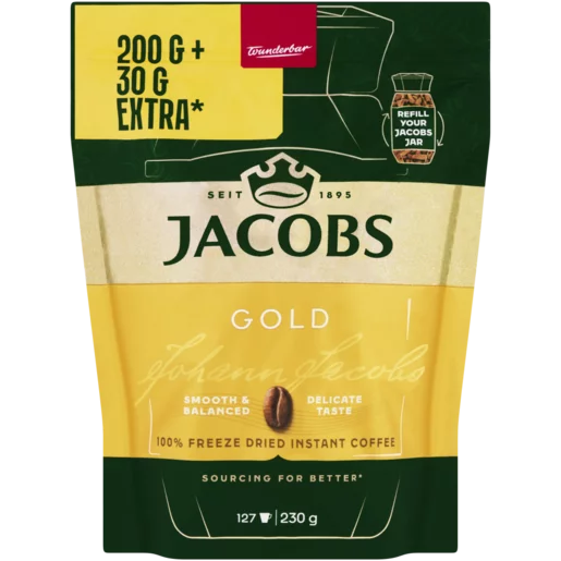 Jacobs Gold Freeze Dried Instant Coffee Pouch 230g