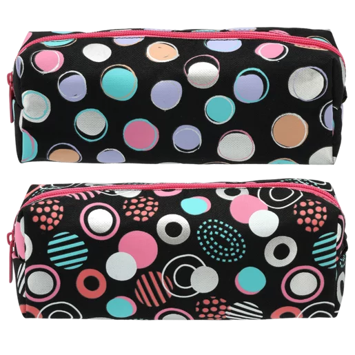Spots & Stripes Square Pencil Bag (Design May Vary)