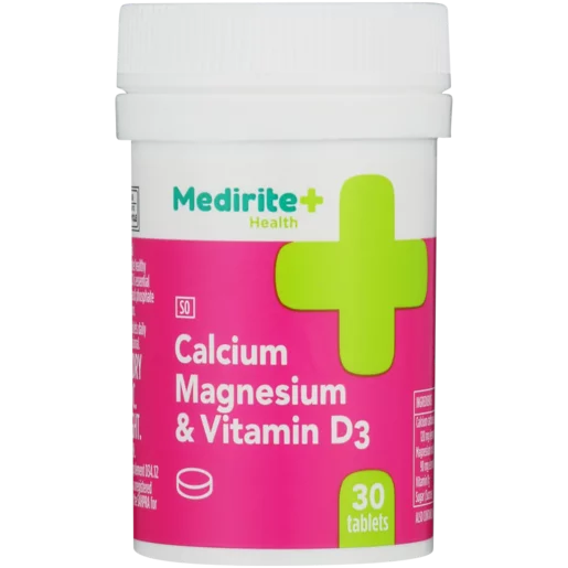 Medirite Calcium Magnesium & Vitamin D3 30 Tablets