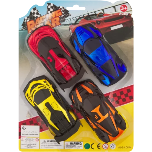 Friction Racing Car 4 Pack
