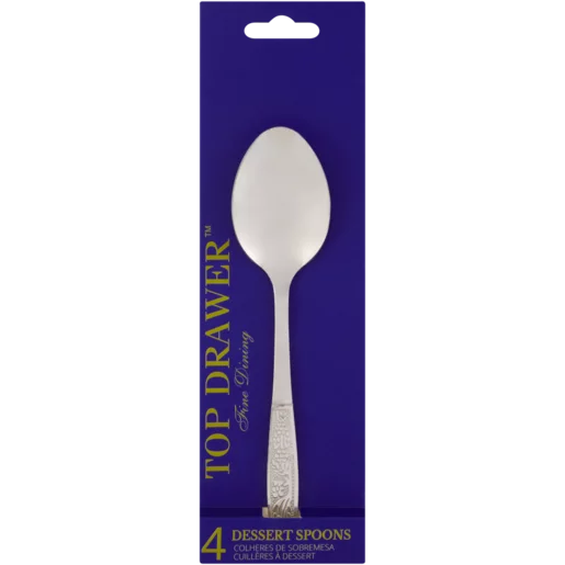 Top Drawer Fine Dining Dessert Spoons 4 Pack